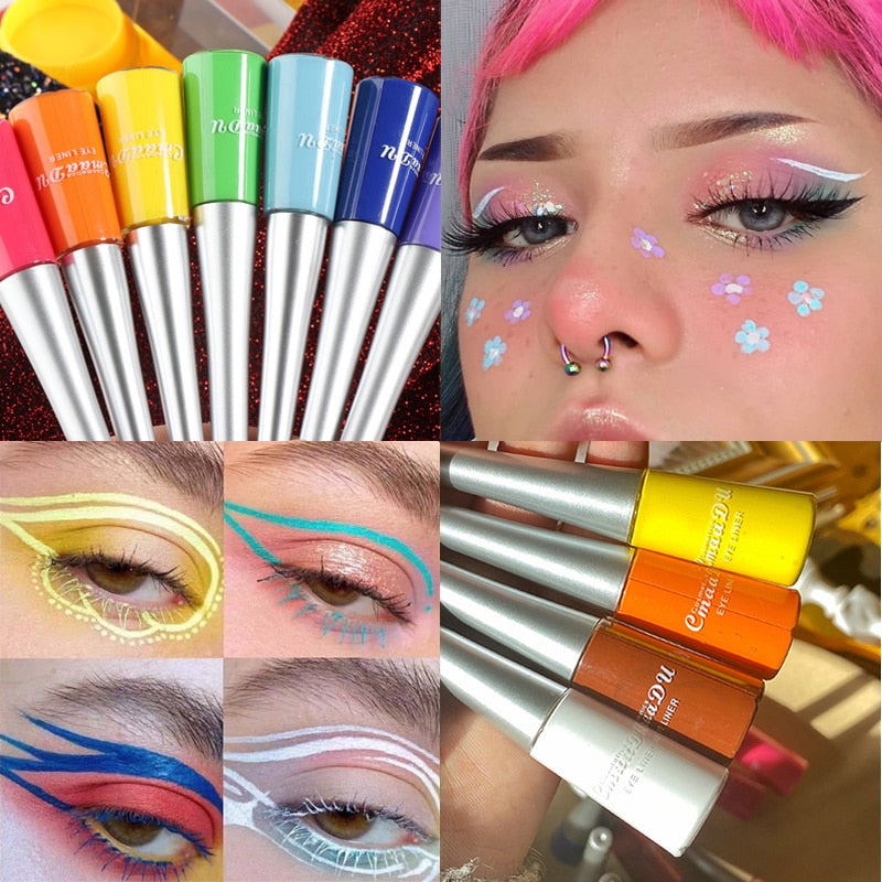 Waterproof Fast Dry Colorful Liquid Eyeliner - HANBUN