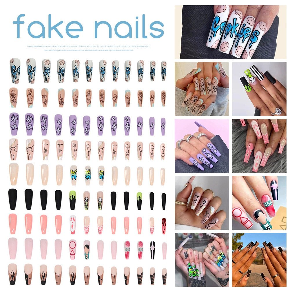 Removable false nail tips - HANBUN